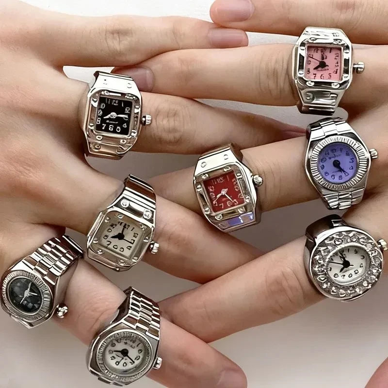 Anillo Reloj De Cuarzo Punk