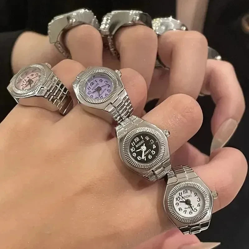 Anillo Reloj De Cuarzo Punk